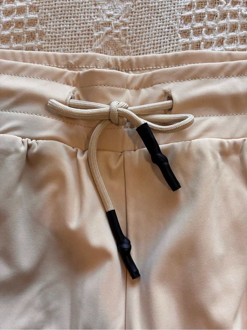Mentality Men's 2 in 1 Lined Athletic Gym Compression Shorts Tan, White Sz L - Picture 7 of 13